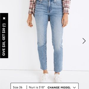 Madewell Mid Rise Perfect Vintage Jean size 26. Brand new with tags